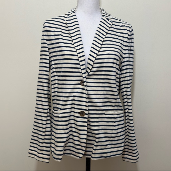 NWT J crew || woman’s striped blazer size Large - Picture 3 of 7